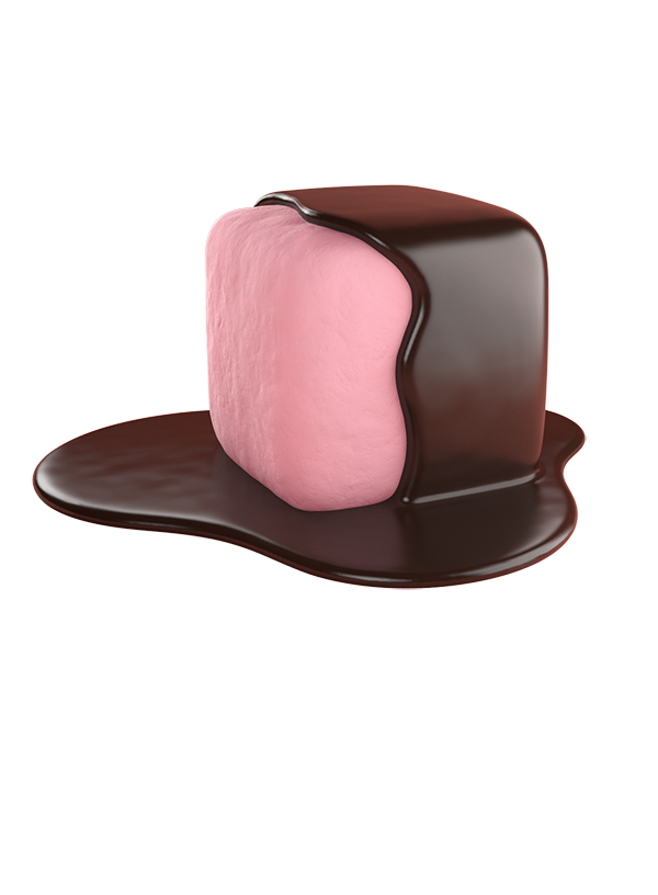 mallow puffs vegan raspberry marshmallow dunked in Belgian dark chocolate